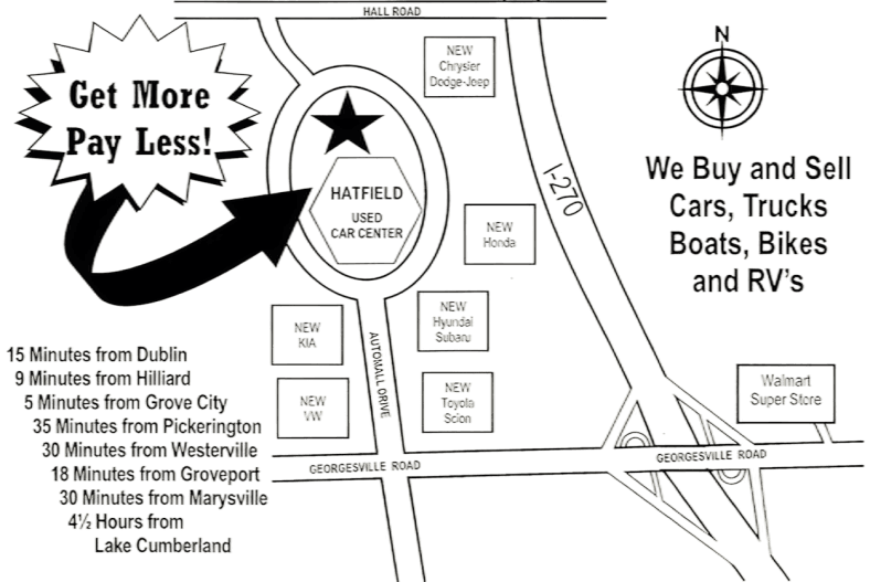 Hatfield Used Car Center location map